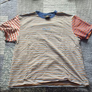 Teddy Fresh Multicolor Striped Short Sleeve Tee